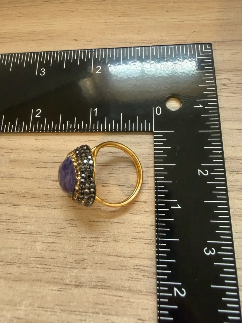 Gold Band Teardrop Blue Stone‎ Cocktail Ring - Women Jewelry